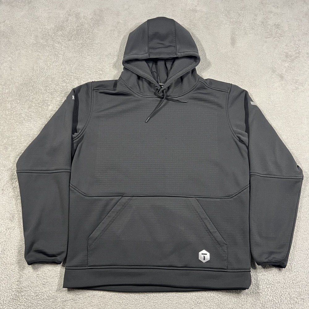 Truewerk M2 Grid Pullover Hoodie Mens Large Black Technical Fleece Performance